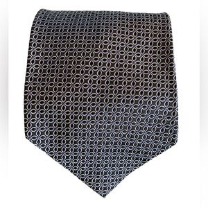 𝅺BROOKS Brothers Silk Tie Navy Blue With Purple Design